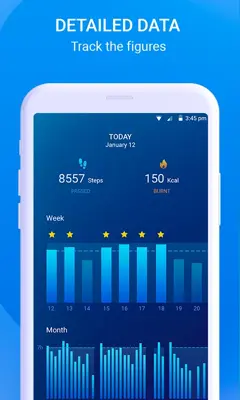 Pedometer android App screenshot 2